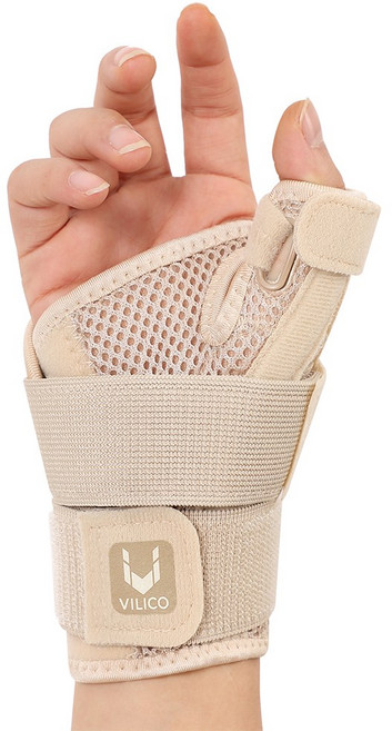 슈퍼인 손목보호대 엄지손가락 스프링 손목 건초염 터널증후군 양손 남녀공용, 1개