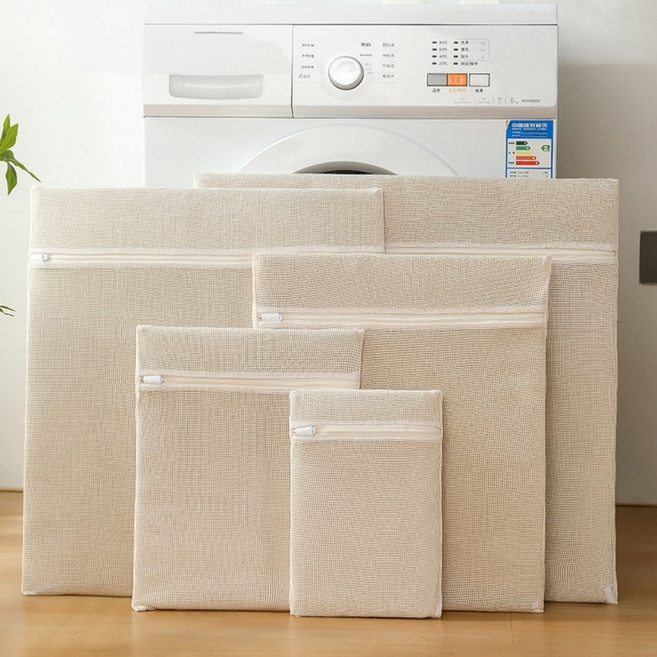니트세탁망 히든지퍼 속옷 자수 통돌이 구김방지 빨래망