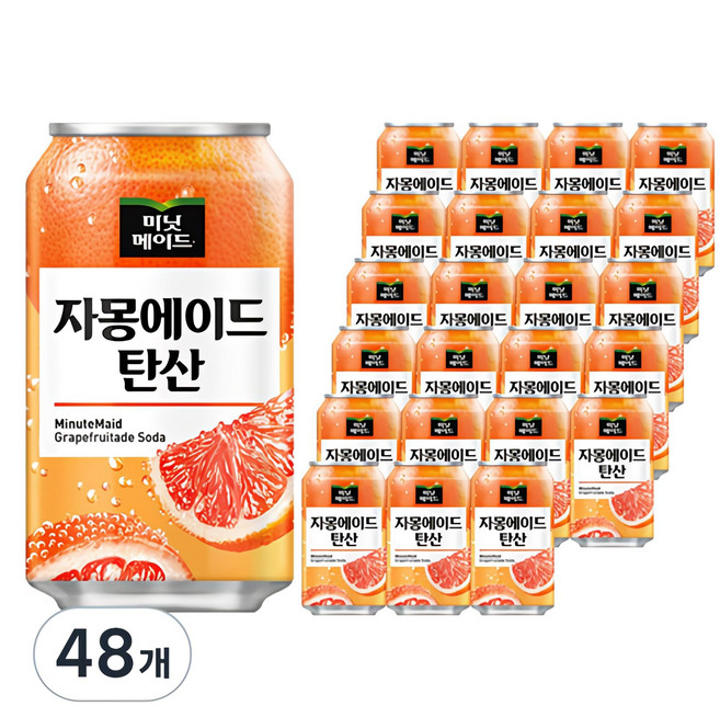미닛메이드 자몽에이드 탄산, 355ml, 48개