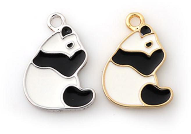 비즈아이 [7102-03]에폭펜던트 판다곰/팬더곰 13x19mm 1개