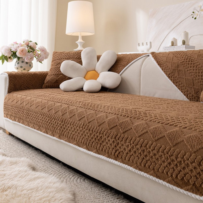 부드러운 단색 모던 심플한 감성의 논슬립 쇼파패드 2 3 4인용