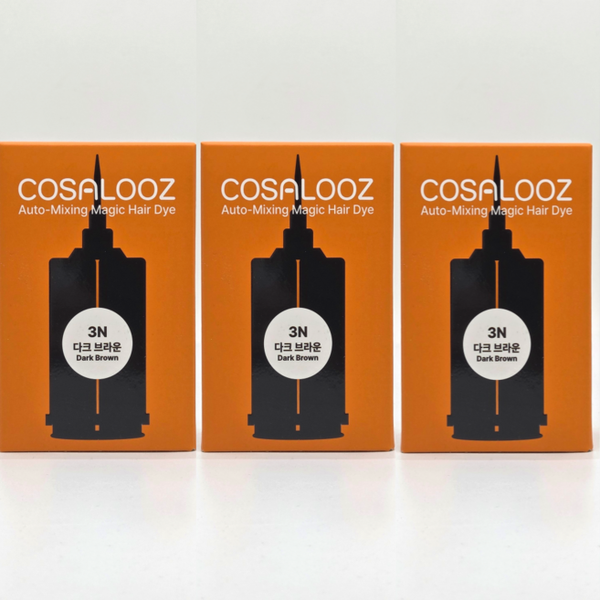 코살루즈 뿌리새치 퀵 염색제 브라운 + 샴푸브러쉬 증정, 다크, 3개
