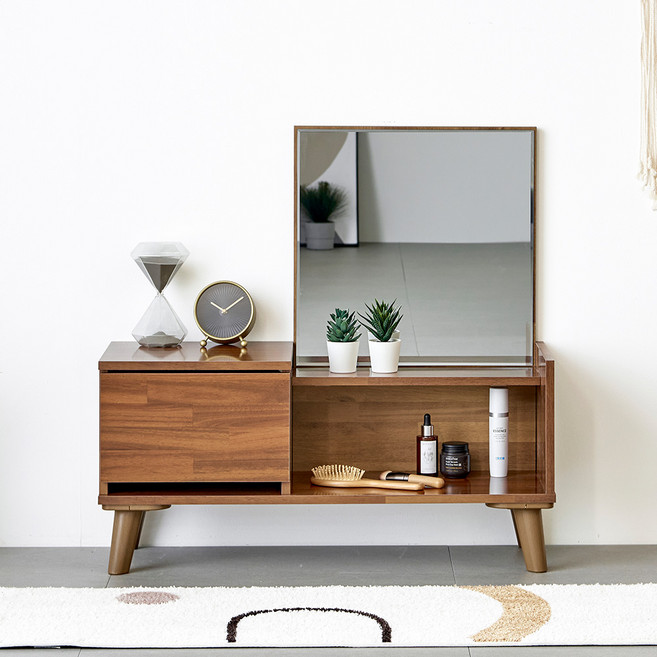 동서가구 리온 800 좌식 거울 화장대 DF918528, 멀바우