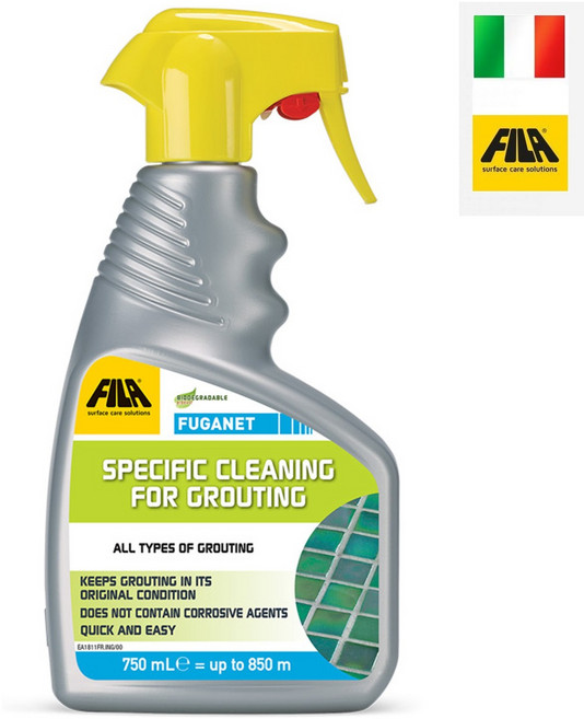 FUGANET 퓨가넷 750ml 이탈리아 필라솔루션 타일 줄눈세척 시멘트제거제 화장실 주방 현관 프랑스 VOC A등급, 1개