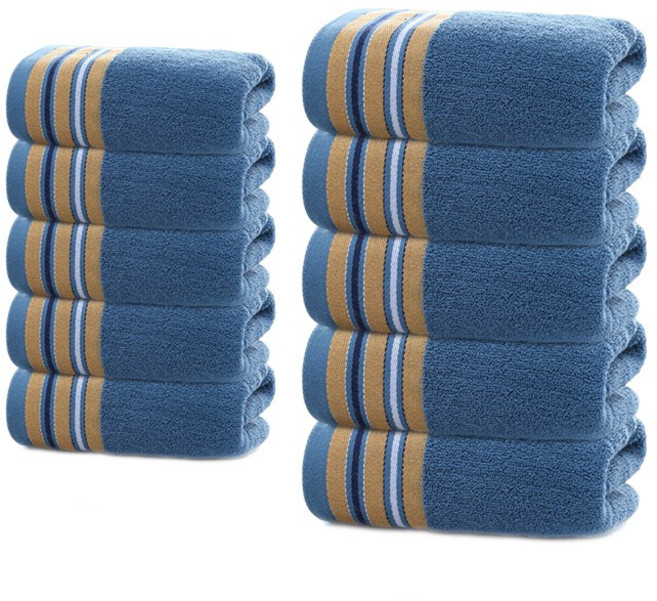 호밍사이 호텔수건 가정용 수건 순면 100% 도톰한 흡수성 소프트 타월 기숙사 세면 타월 면수건 타월 10P, 푸른 색, 10개