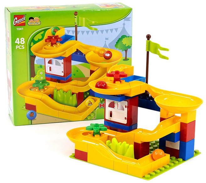 제노그로우 블럭놀이 롤러코스터 놀이동산 레고호환블럭 유아블럭 어린이날선물 졸업선물 입학선물, 1개