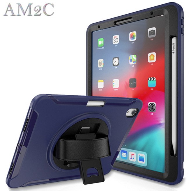 아이패드 프로 11 인치 핸드 스트랩 거치대 태블릿 하드 펜홀더 케이스 A1980 A2013 A1934, atn103 에메랄드그린-펜홀더, 1개