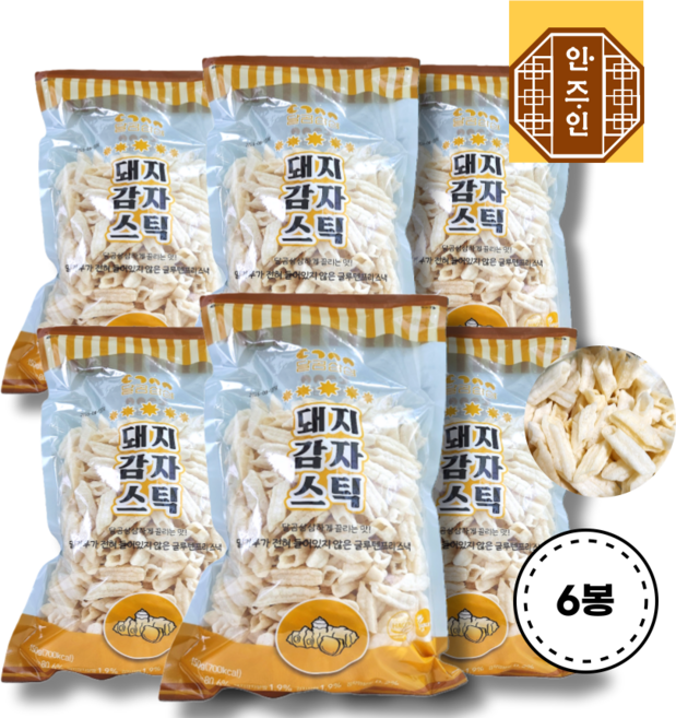 달곰삼삼 돼지감자과자 글루텐프리 비건인증 노밀, 150g, 6개