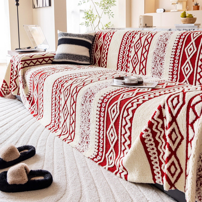 킬제이 북유럽 겨울 양털 극세사 블랭킷 소파커버 포근한 담요 거실 인테리어