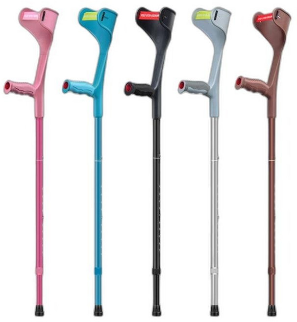 엘보클러치 지팡이 접이식 팔꿈치 핑크 보조기 컴포트형 워커기 경량 목발, 2개