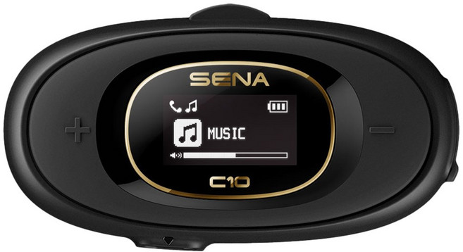 SENA C10 機車安全帽藍牙耳機, 黑, F