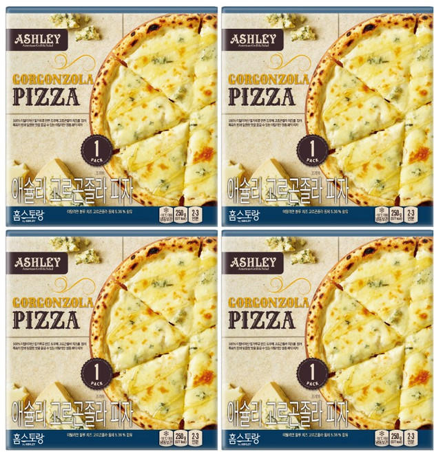 애슐리 고르곤졸라 화덕 피자, 4개, 250g