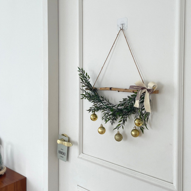 크리스마스 그리너리 자작나무 가랜드 조명세트 골드, 1개