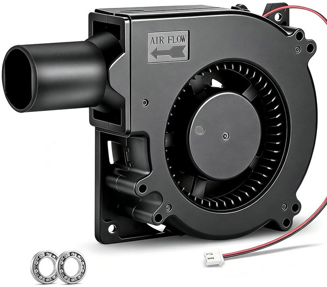 WDERAIR 120MM X 32MM 송풍기 12V 3D 원심 프린터 듀얼 케이지 냉각 다람쥐 포함) DC 팬 브러시리스 인클로저용 베어링 BBQ 2핀 덕트 송풍기(에어