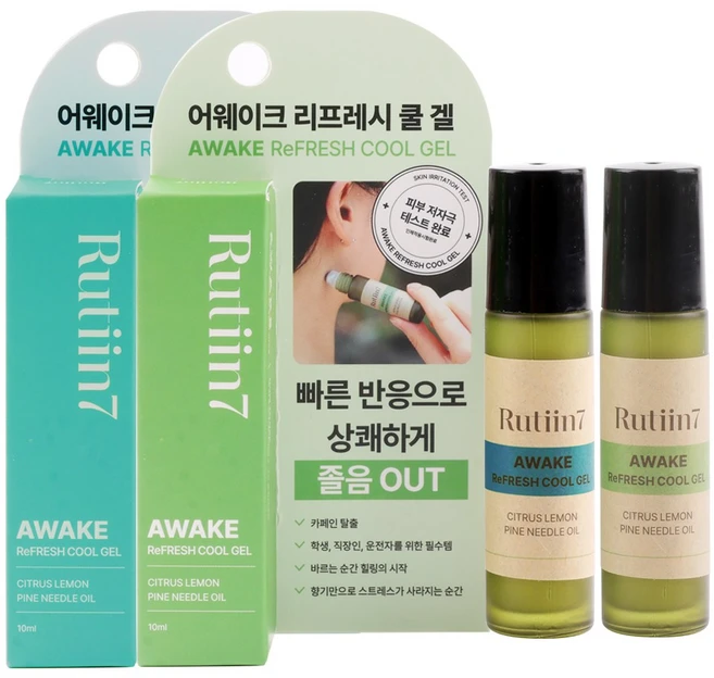 루틴7 졸음운전예방 잠깸스틱 레몬향 3개 쿨겔 피로해소, 10ml - 쿠팡