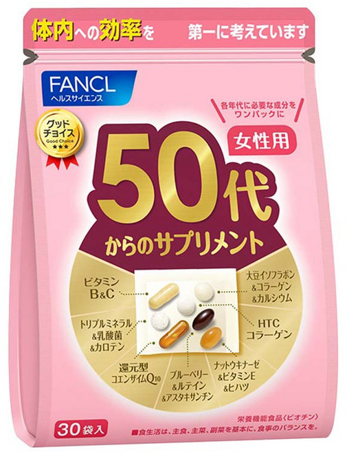 fancl 50代女性用綜合維他命, 1袋, 210顆