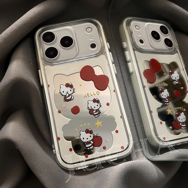 티류으스 캐릭터 거울 키티 아이폰 16Pro케이스 아이폰17시리즈 호환 케이스