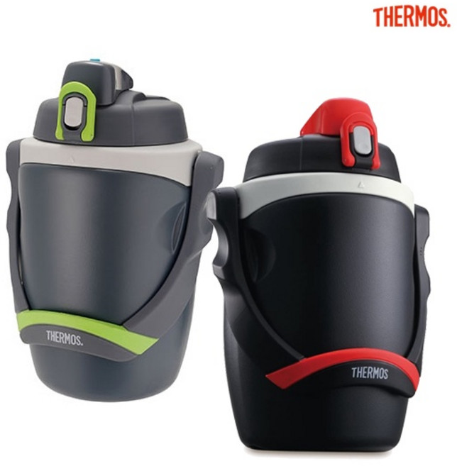 THERMOS 膳魔師 1.9L 保冷壺 露營 野餐 保冰 大容量 運動水壺 1900ML FPG-1903/1901, 綠灰款, 1個