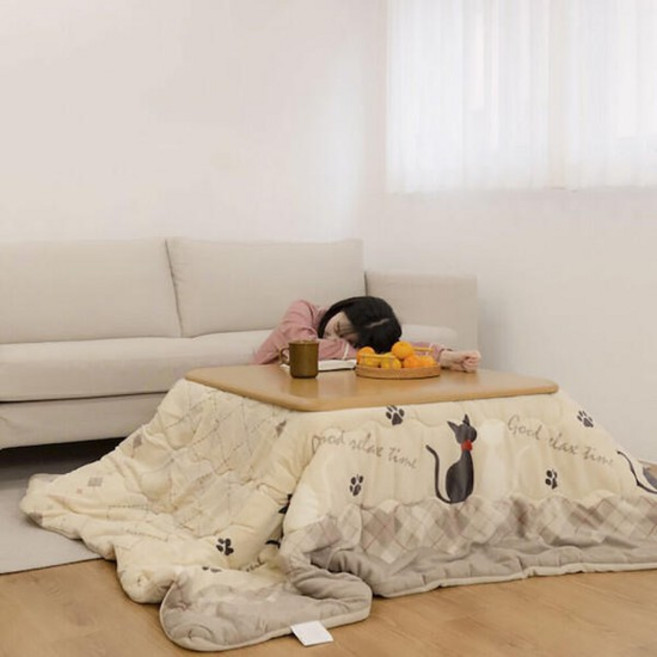 아트박스/지이라이프 정방형 코타츠 테이블 KOW-80 (단품/내추럴), 단품없음, 단품없음