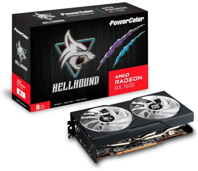 파워컬러 파이터 AMD 라데온 RX 7800 XT 16GB GDDR6 그래픽 카드 116652, 7600 Hellhound