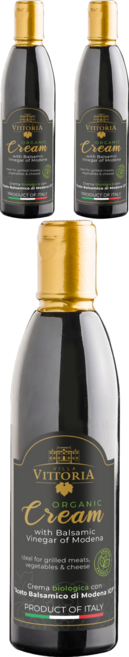 빌라비토리아 이탈리아 무지방 IGP 모데나 유기농 발사믹 크림, 3개, 250ml