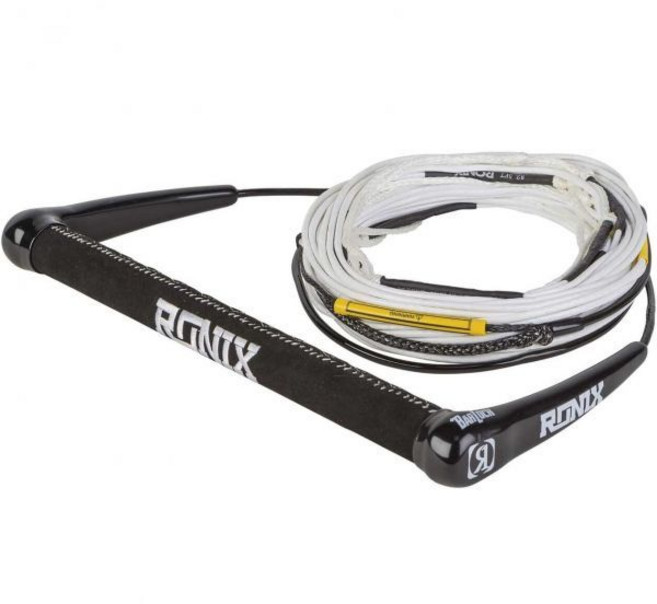 R6 로프가 있는 로닉스 콤보 5.0 그립 웨이크보드 핸들 숨기기, Grip- 1.15 in. Diameter / Rope, White