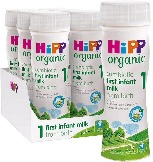 HiPP 1 Baby Milk Ready to feed liquid 힙 1단계 유아 액상 분유, 200ml
