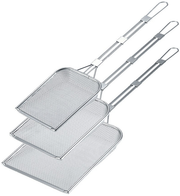 업소용 올스텐 튀김 건지게 감자튀김 치킨 건지기 삽 모양 뜰채 일제 사각 후라이어 소, 1개