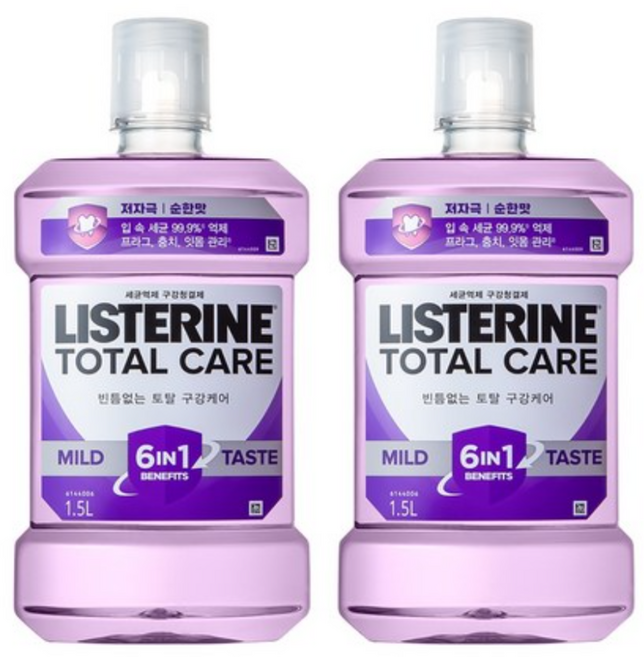 리스테린 토탈케어 마일드, 1.5L, 2개