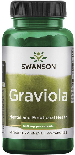 스완슨 그라비올라 600mg 캡슐, 1개, 60정