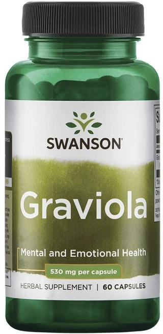 스완슨 그라비올라 600mg 캡슐, 1개, 60정 - 쿠팡