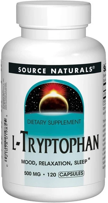 소스내츄럴스 L-트립토판 500mg 캡슐, 1개, 120정 - 쿠팡