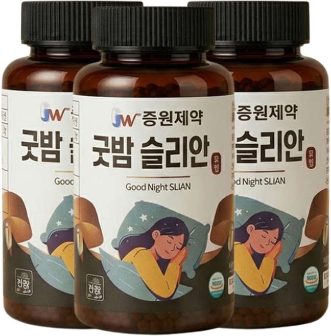 중원제약 편안한 굿드림 유기농 흑하랑 상추환 락투신 굿밤 슬리안, 1세트, 300g