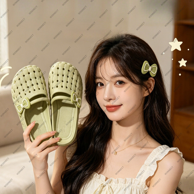 앞막힌 슬리퍼 여성 여름 부드러운 바닥 한판 가정용 실내화