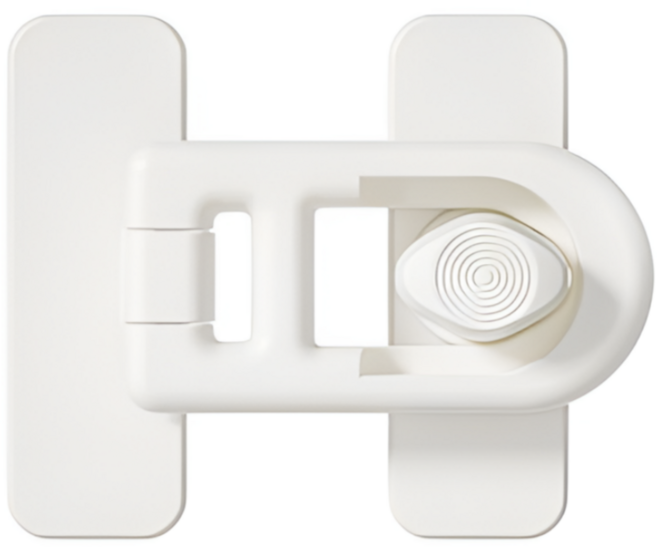 몽빵 냉장고 잠금장치, 화이트, 2개