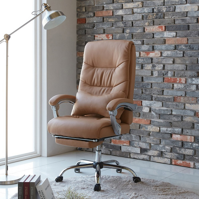 동서가구 아이언 프리미엄 리클라이너 침대형 의자 학생용 사무용 게이밍체어 DF909067, 브라운, 1개