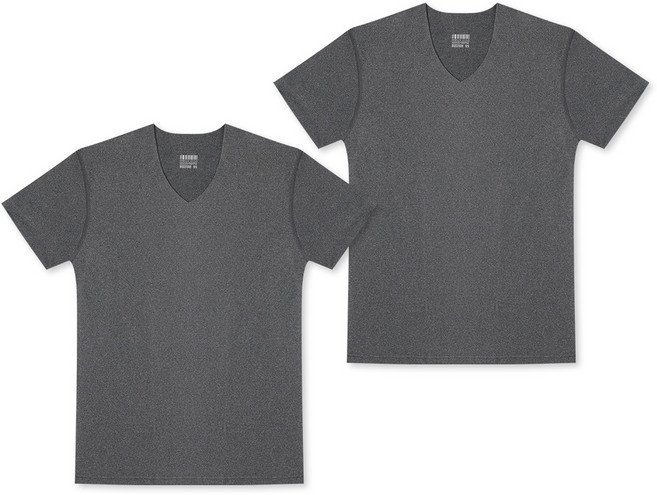 스페클로 얇고 따뜻한 심리스 기능성 남성 기모 반팔 티셔츠 2매 세트 SF164