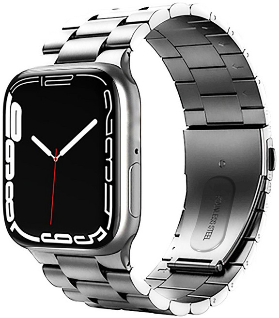 CW 三珠不鏽鋼錶帶 適用 Apple Watch, 銀色, 1個