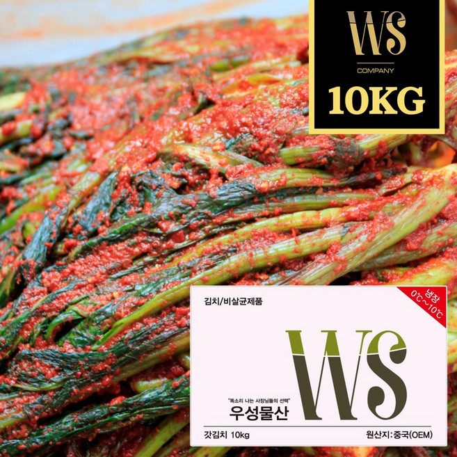우성물산 맛있는 갓김치 10kg 박스포장 수입갓김치 알싸한맛, 1개