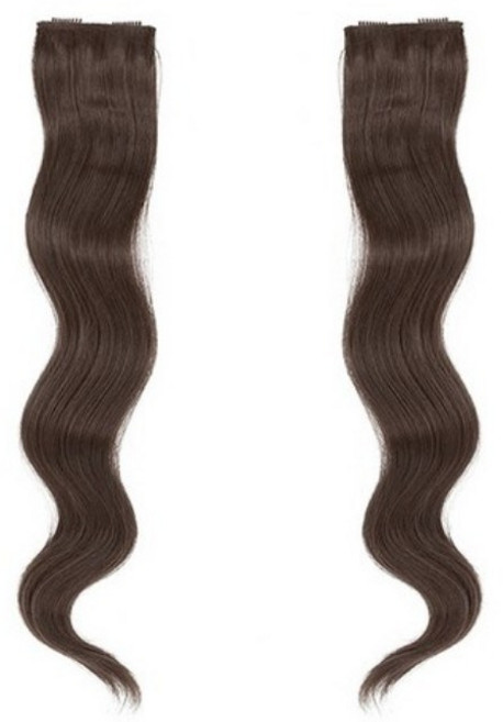 가발매니아 히피펌 숱보충용 헤어피스 2p, 초코브라운, 1개