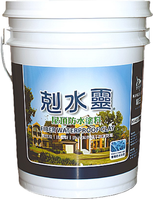 貓王 剋水靈 屋頂防水漆, 迷幻灰, 1個, 18L