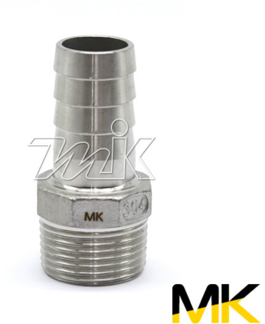 스텐호스니플 외산형 MK 나사부속 배관부속 자재 배관자재 수도배관자재 (13550), 1개