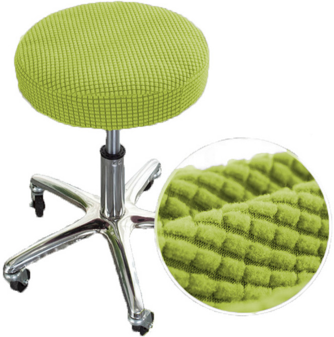 초이시스 프리미엄 고탄력 둥근 원형 의자 커버, 올리브그린, 1개