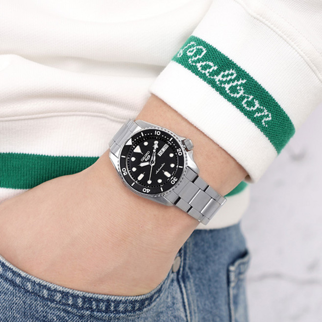 세이코5 남성 정장 캐쥬얼 100미터 방수 오토매틱 캐주얼 데일리 메탈 손목 시계