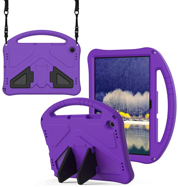스냅케이스 갤럭시 탭 메가윙 에바폼 케이스 어깨끈 포함, 퍼플, 1개