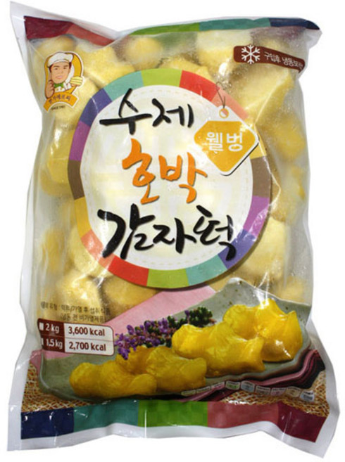 (냉동)명가에프씨 웰빙호박감자떡2kg, 2kg, 1개