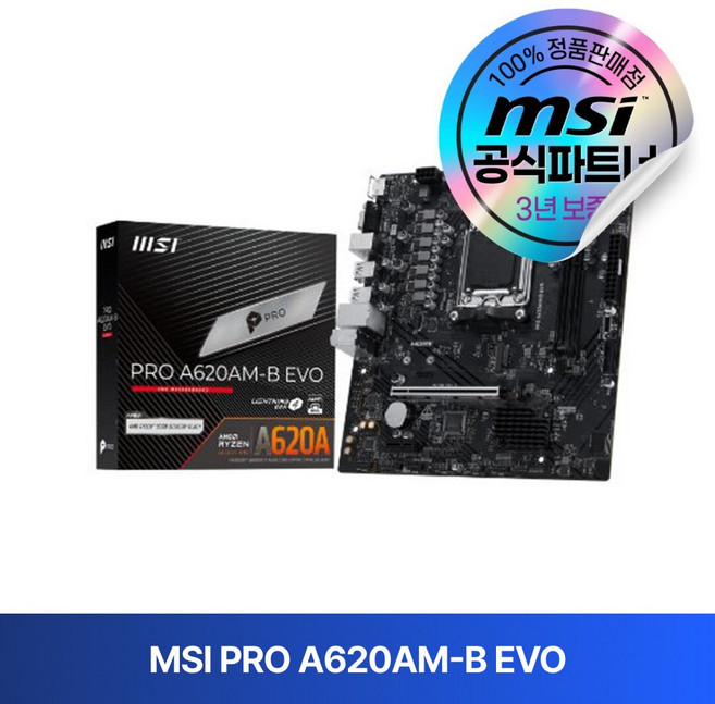MSI PRO A620AM-B EVO, 블랙 1개