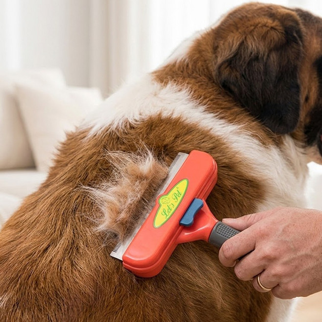반려견 쉐드킬러 강아지 고양이 브러쉬 죽은털 빗, 1개, 특대형견 장모용