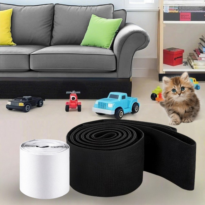 머니레드 11cm x 6m 쇼파밑가림막 애완동물침대막이, 1세트, 블랙