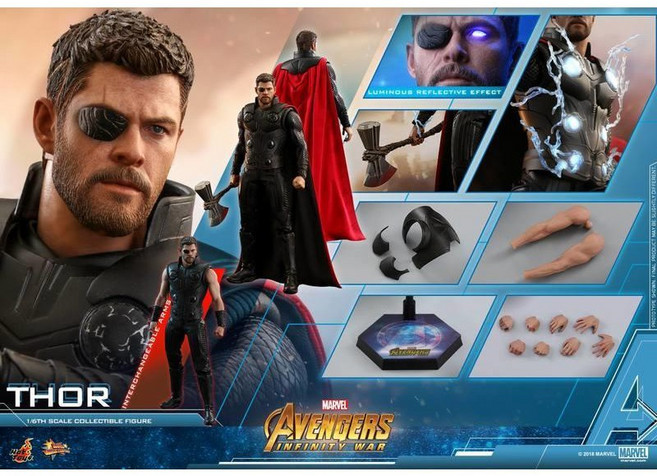 野獸國 Hot Toys MMS474 復仇者聯盟 雷神 索爾 1/6 比例收藏人偶 (非 MMS445 MMS557), 1個